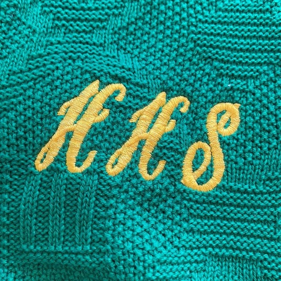 Vintage 80s/90s Kenneth Too! Made in the USA Green Knit Pullover Vest - Picture 8 of 8